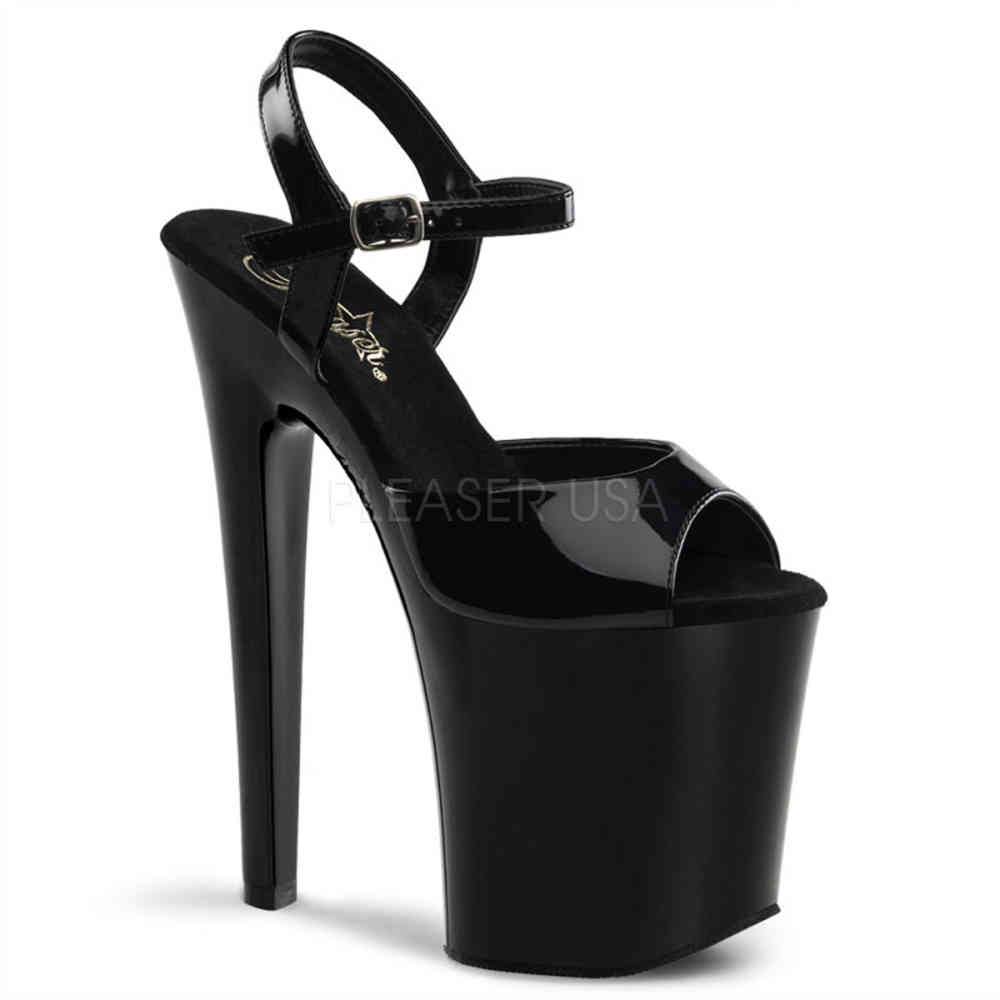Pleaser - XTREME809 Sandale à bride à la cheville, Pole dance chaussures - Chaussures de pole dance - Noir Product image
